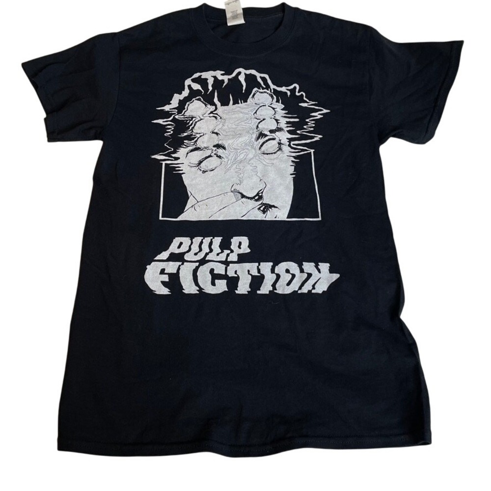 Pulp Fiction Black Graphic T Shirt Men's Size S Movie Film‎ Tee